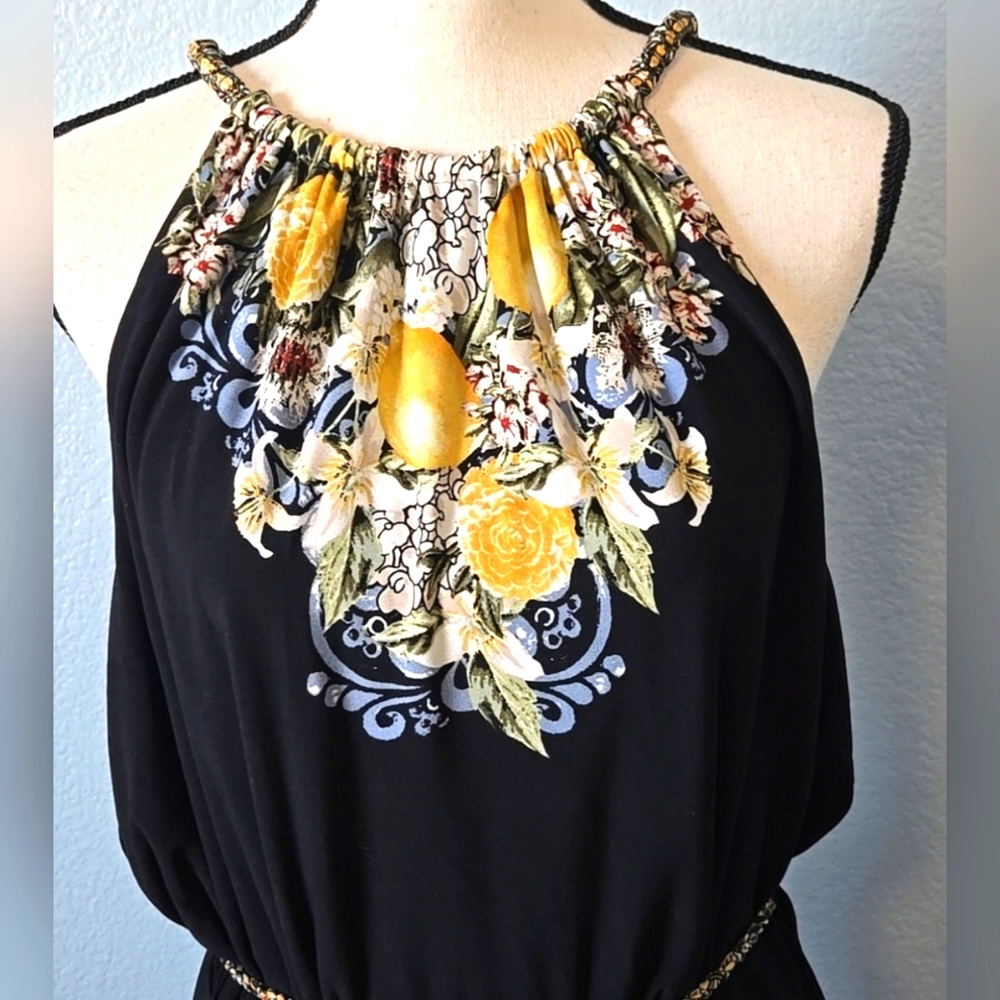 Whbm Reversible Floral Halter Neck Dress - Picture 4 of 11